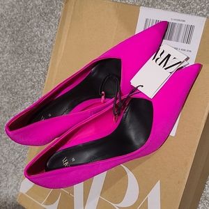 Zara Neon Pink Heels